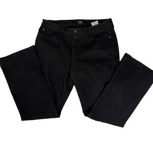 Lee Jeans Womens 12S Black Stretch Denim Bootcut Classic Fit Everyday Pants